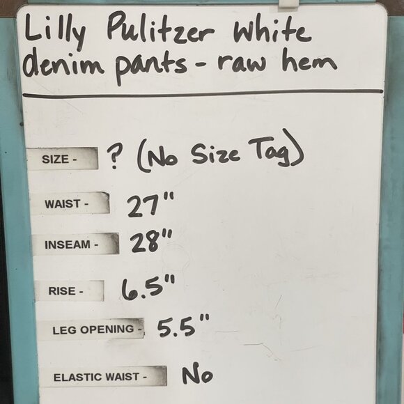 Lilly Pulitzer South Ocean Crop Skinny Jean In Resort White - Raw‎ Hem - Picture 12 of 16